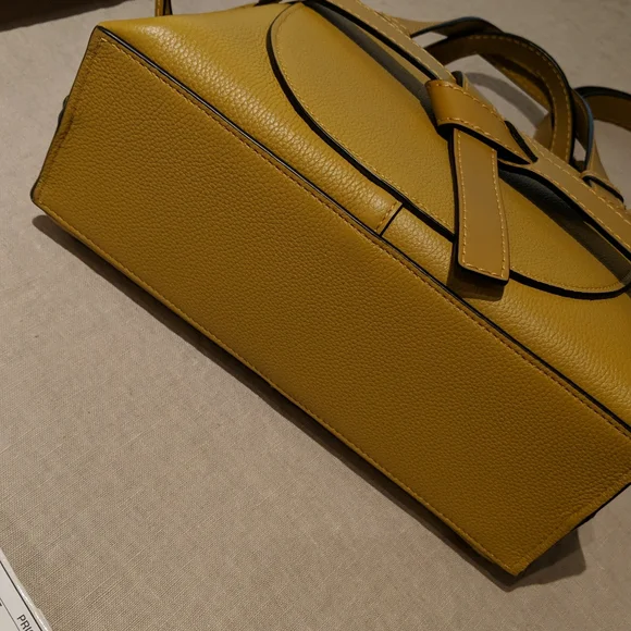 Loewe Mini Gate Leather Tote - Ochre - Picture 6 of 7